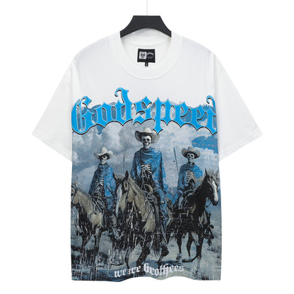 White Street Vintage Washed T-Shirt (Crafted Print) 5310
