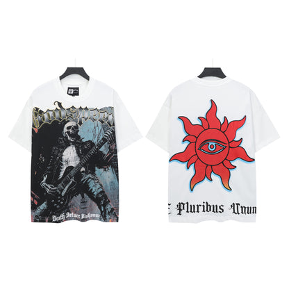 White Street Vintage Washed T-Shirt (Crafted Print) 5313