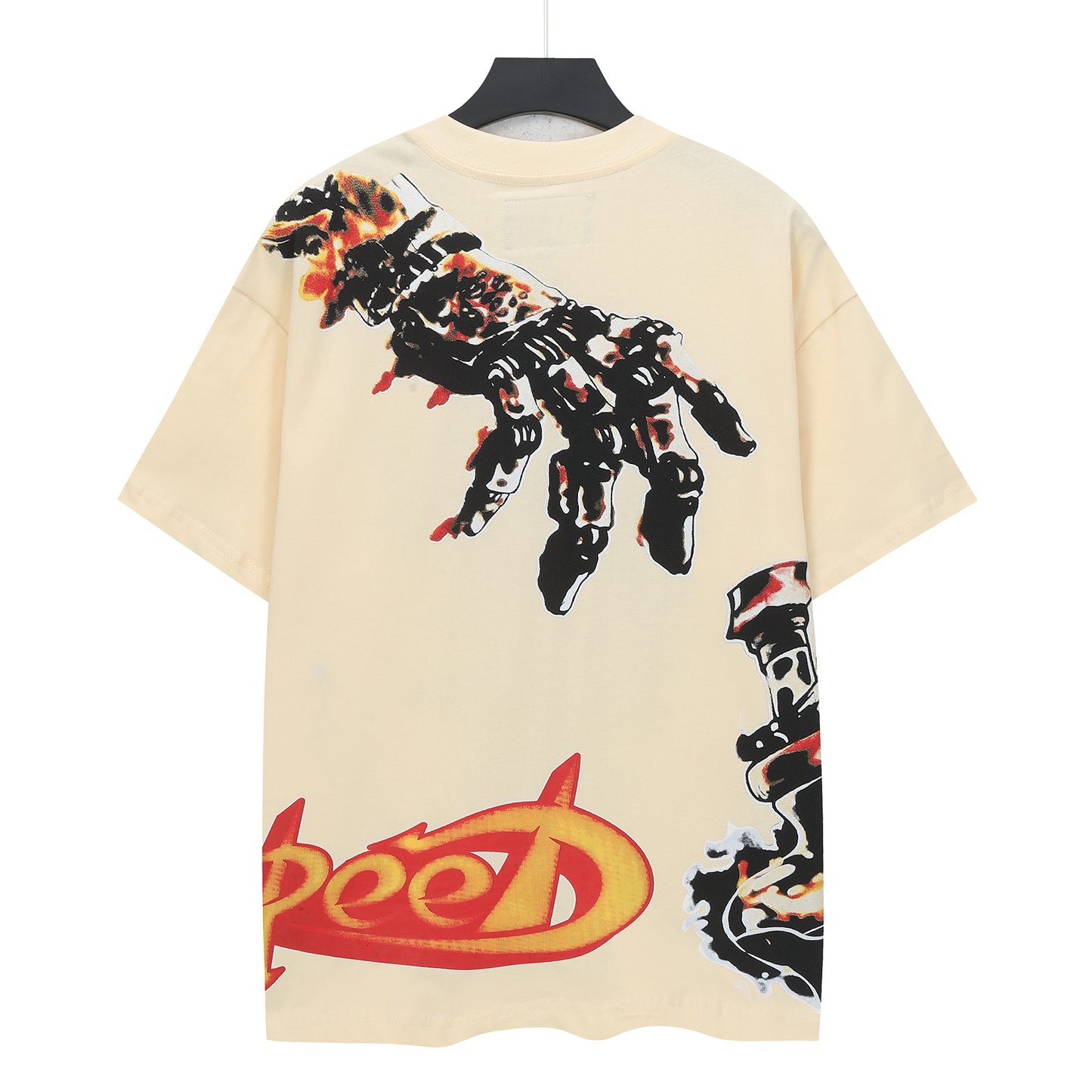 Beige Street Vintage Washed T-Shirt (Crafted Print) 5315