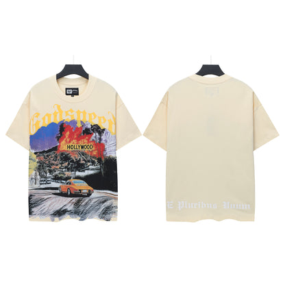 Beige Street Vintage Washed T-Shirt (Crafted Print) 5320