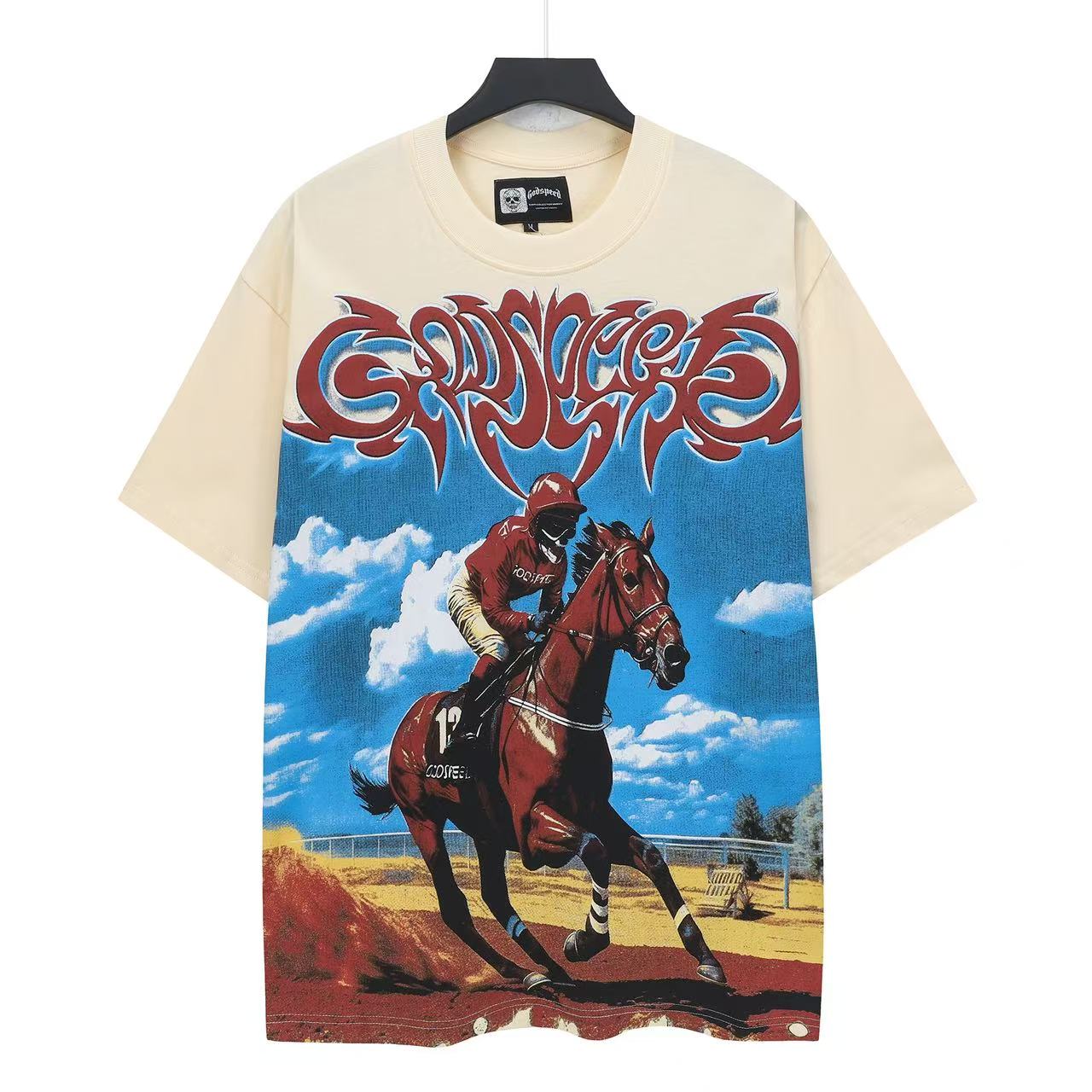 Beige Street Vintage Washed T-Shirt (Crafted Print) 5326