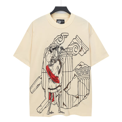 Beige Street Vintage Washed T-Shirt (Crafted Print) 5328