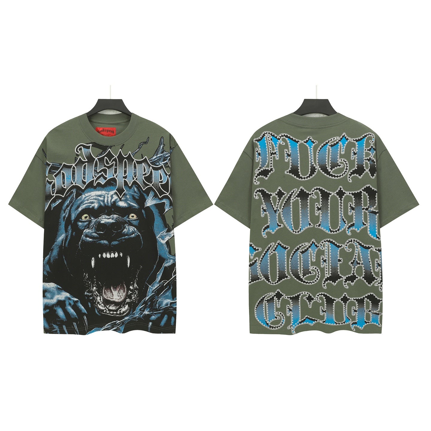 Pine Green Street Vintage Washed T-Shirt (Crafted Print) 5329