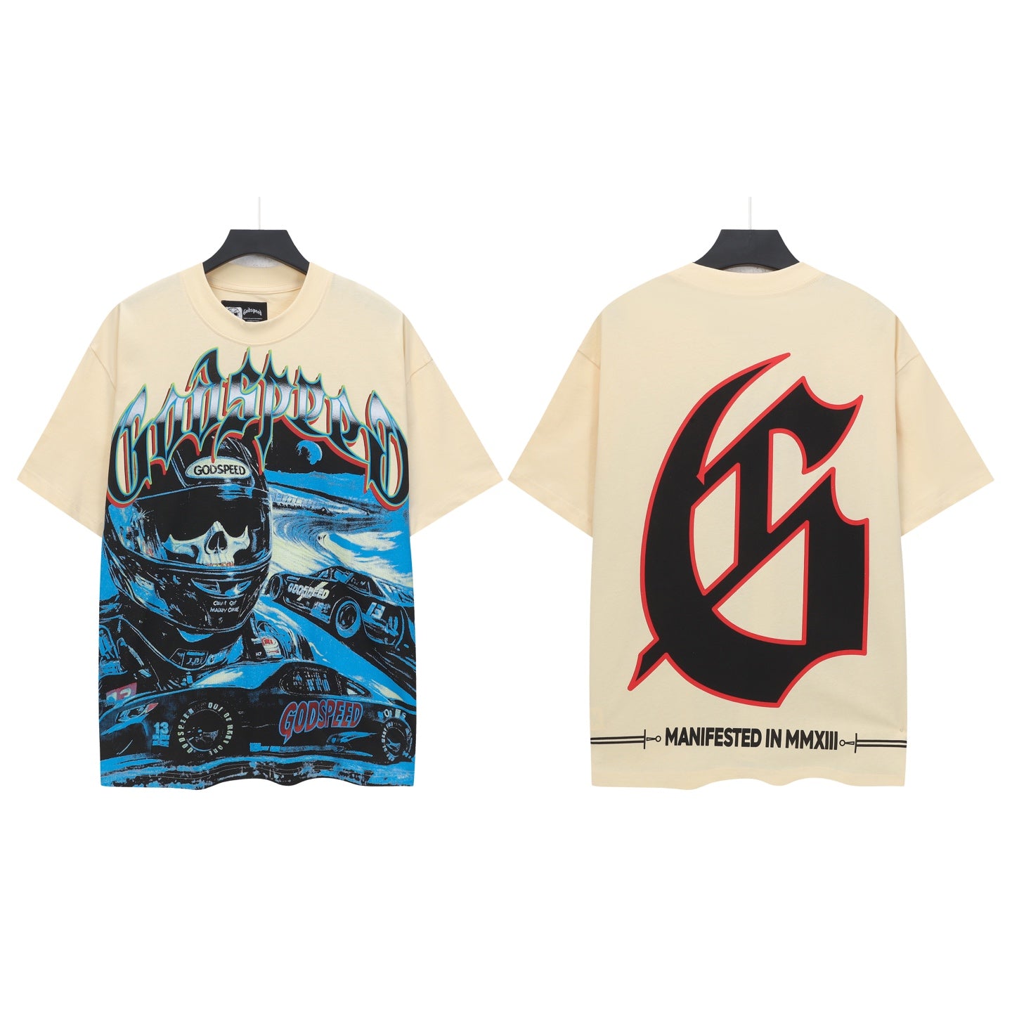 Beige Street Vintage Washed T-Shirt (Crafted Print) 5331