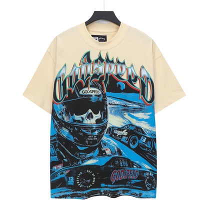 Beige Street Vintage Washed T-Shirt (Crafted Print) 5331