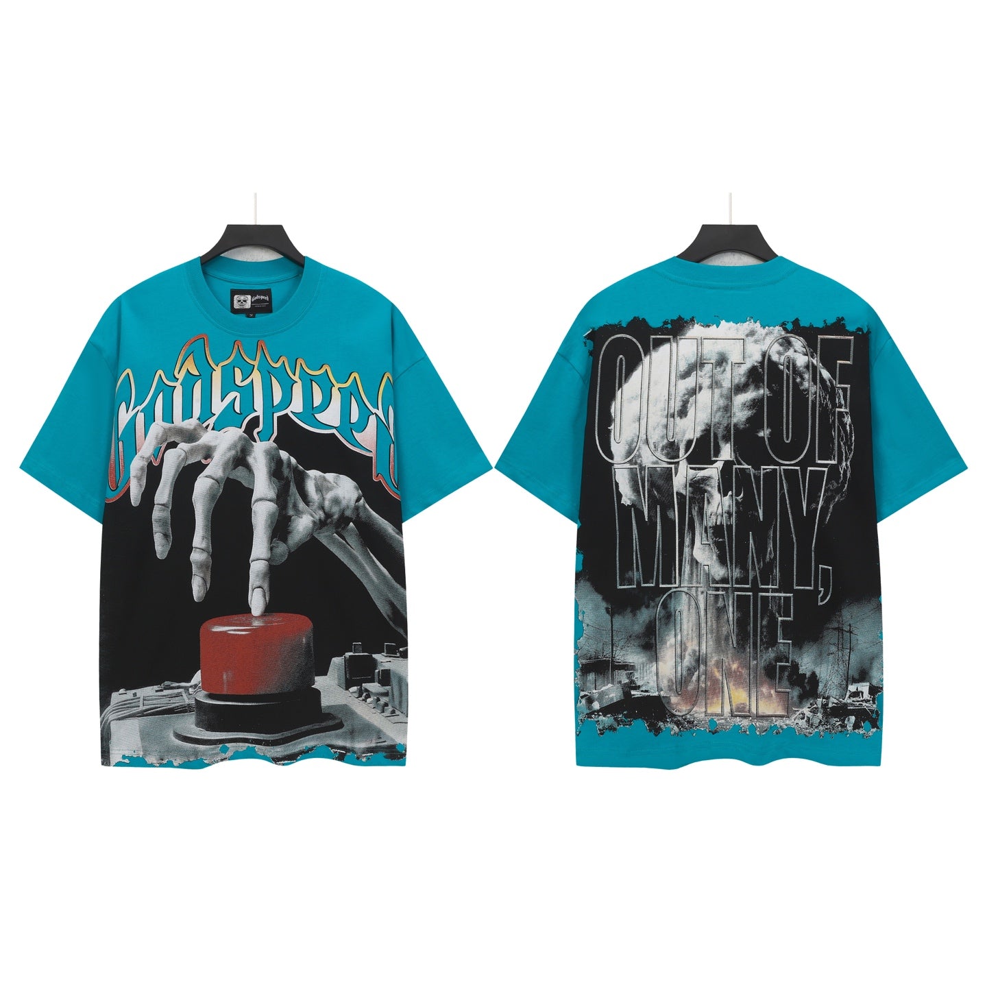 Blue Street Vintage Washed T-Shirt (Crafted Print) 5332