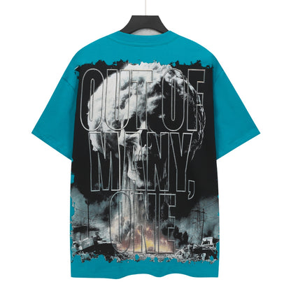 Blue Street Vintage Washed T-Shirt (Crafted Print) 5332