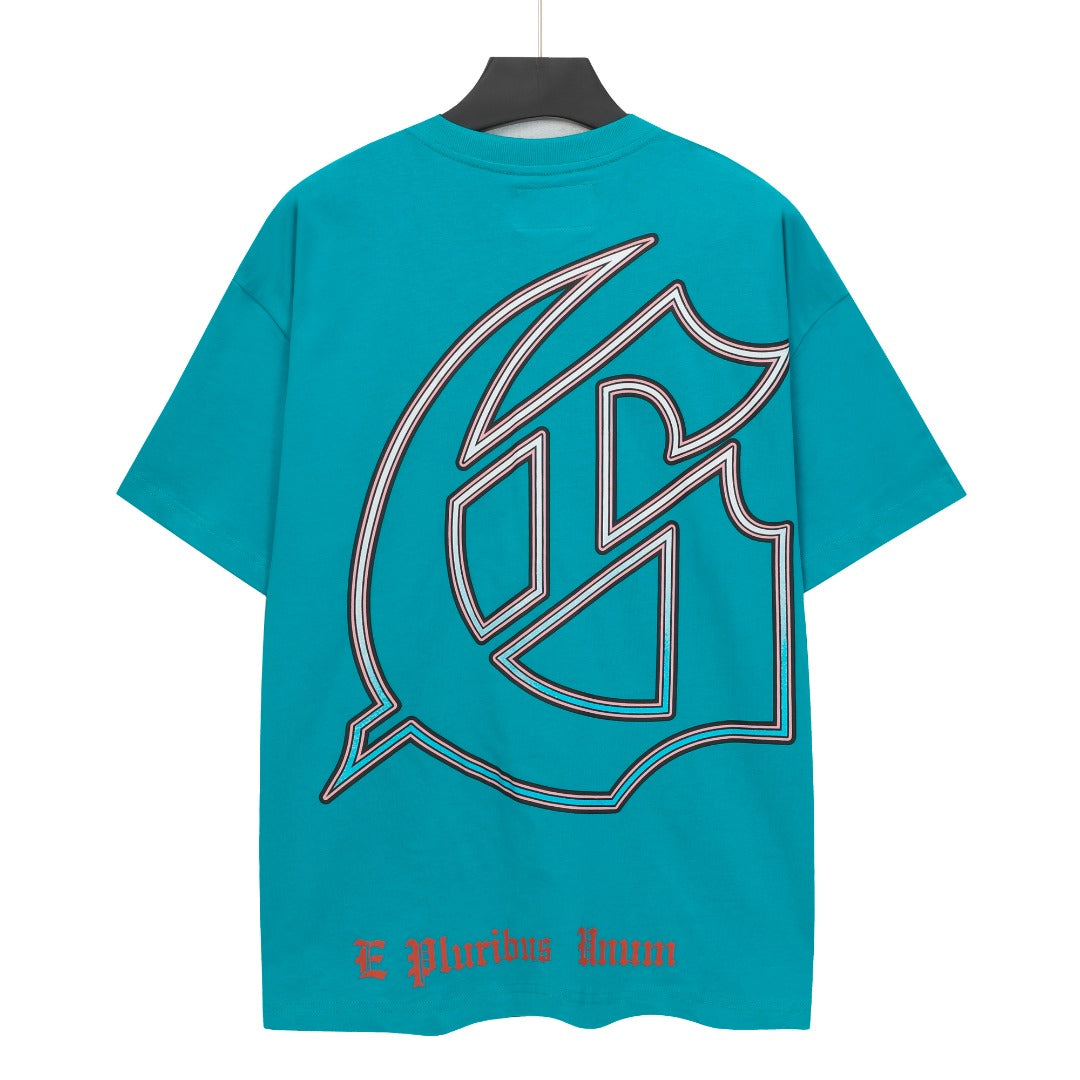 Pink & Blue Street Vintage Washed T-Shirt (Crafted Print) 5333