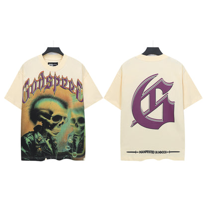 Beige Street Vintage Washed T-Shirt (Crafted Print) 5335