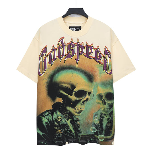 Beige Street Vintage Washed T-Shirt (Crafted Print) 5335