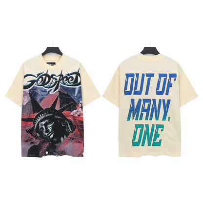 Beige Street Vintage Washed T-Shirt (Crafted Print) 5336