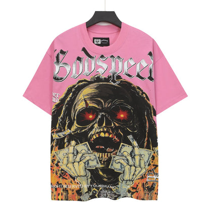 Pink Street Vintage Washed T-Shirt (Crafted Print) 5337