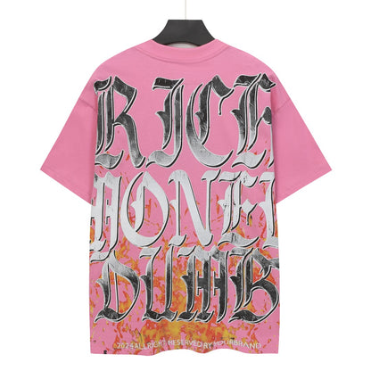 Pink Street Vintage Washed T-Shirt (Crafted Print) 5337