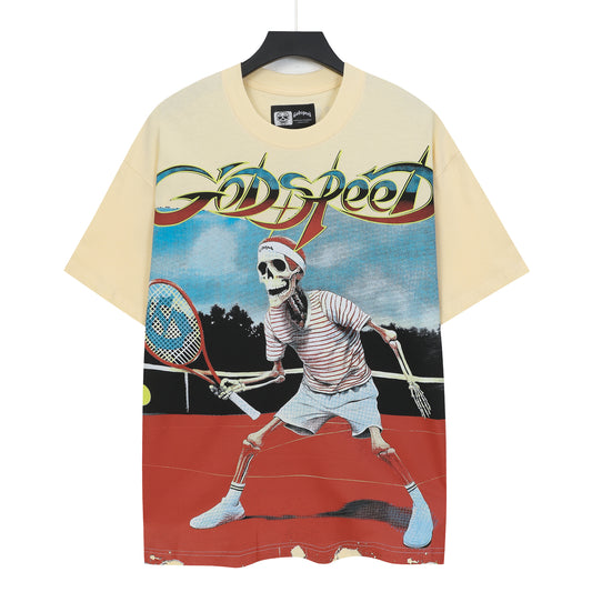Beige Street Vintage Washed T-Shirt (Crafted Print) 5338