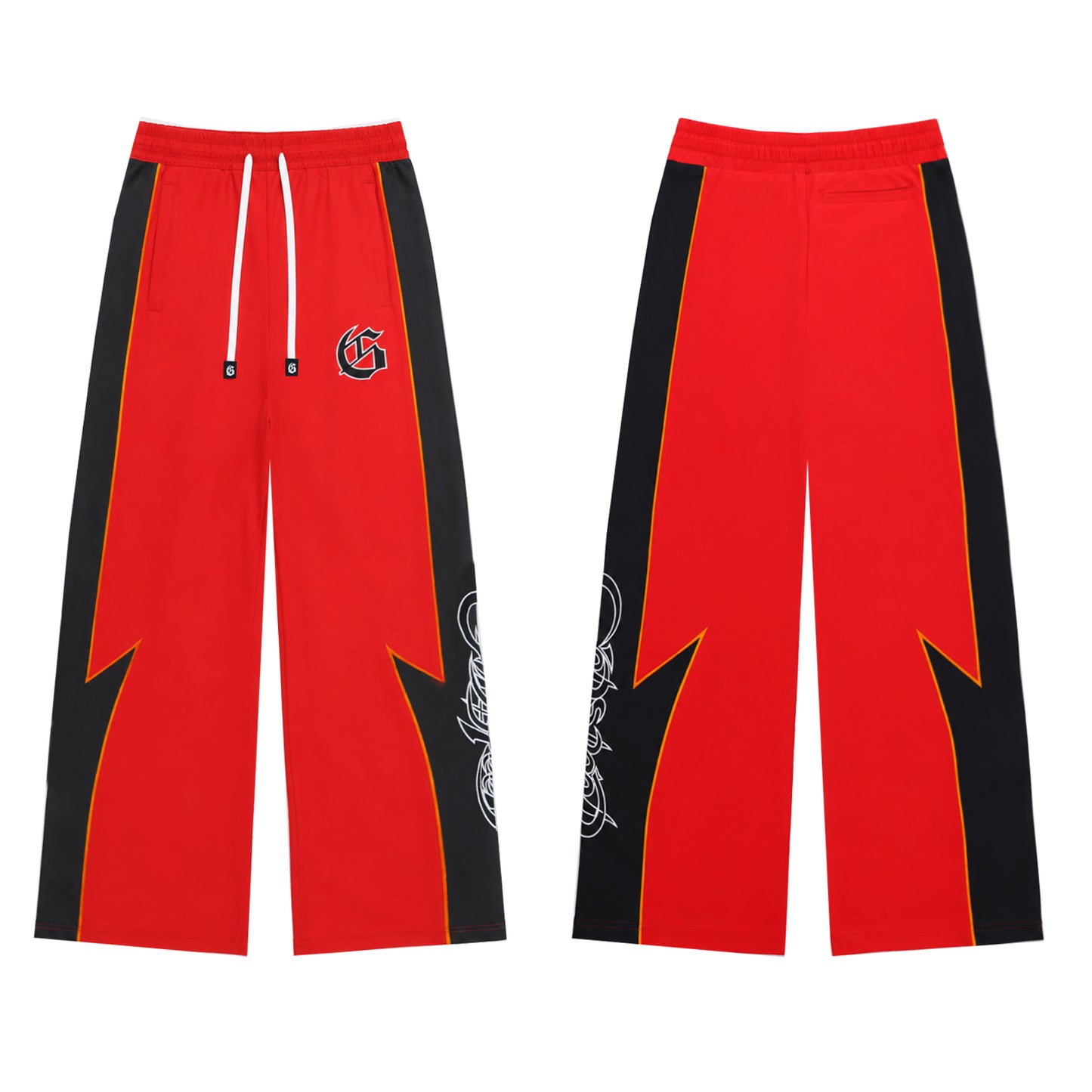 Color Block Lightning Stripe Gothic Print Tracksuit Set Zip-Up Jacket & Pants Streetwear Two-Piece Set 6071 8282