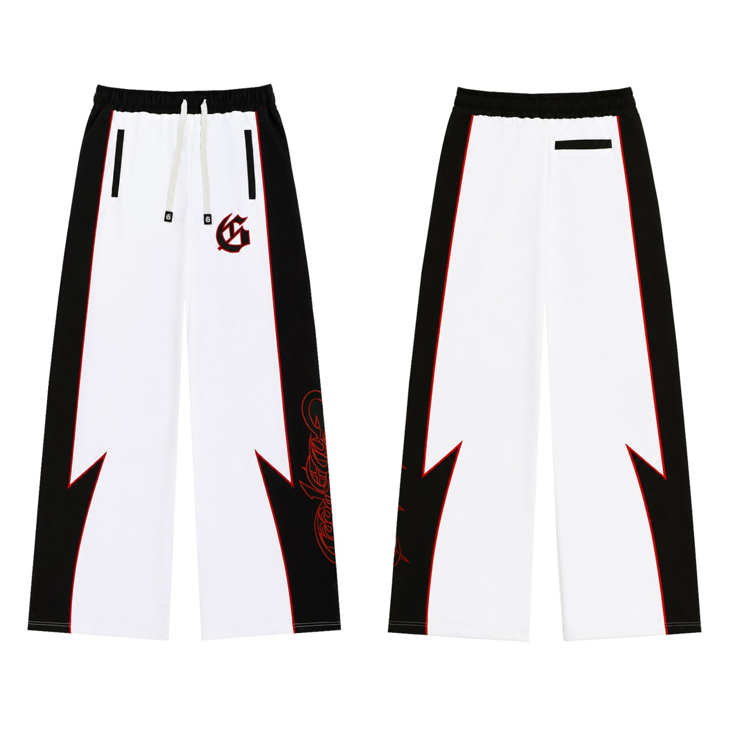 Color Block Lightning Stripe Gothic Print Tracksuit Set Zip-Up Jacket & Pants Streetwear Two-Piece Set 6071 8282