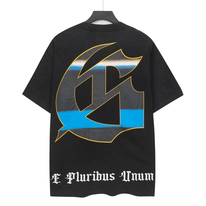 Men’s Black Rock Street Vintage Washed T-Shirt (Crafted Print) 6122