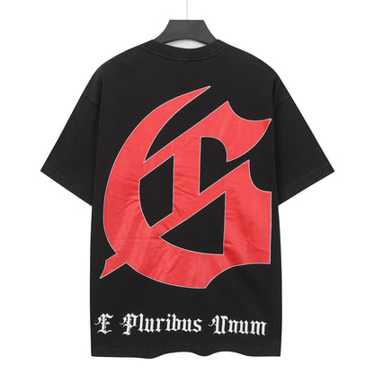 Men’s Black Rock Street Vintage Washed T-Shirt (Crafted Print) 6135