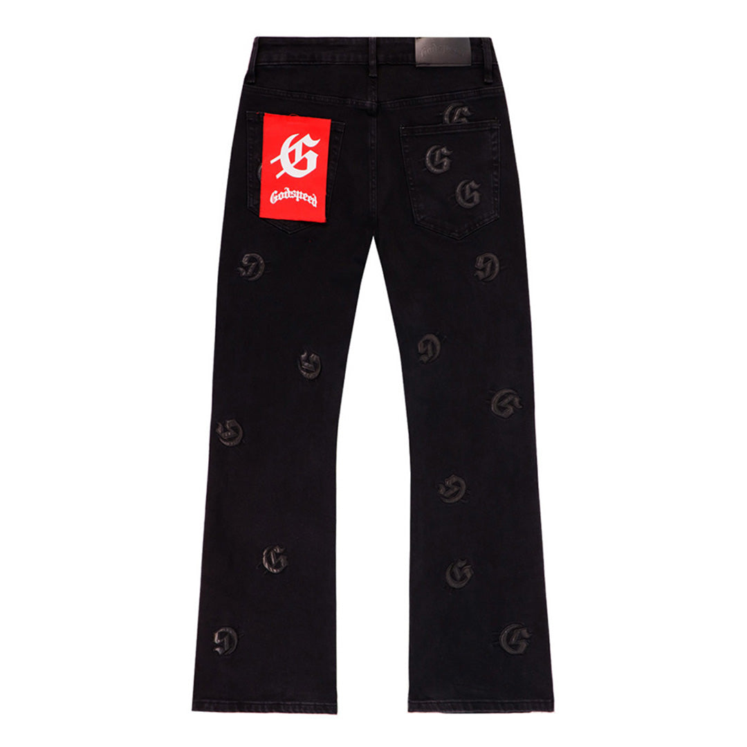 Grey & Blue & Black Loose Fit Denim Pants Streetwear Vintage Style Jeans 8218