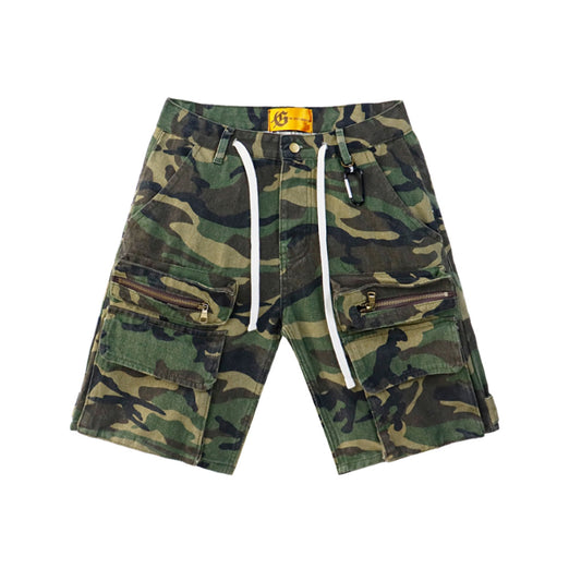 Loose Fit Embroidered Denim Short Streetwear Style 8667