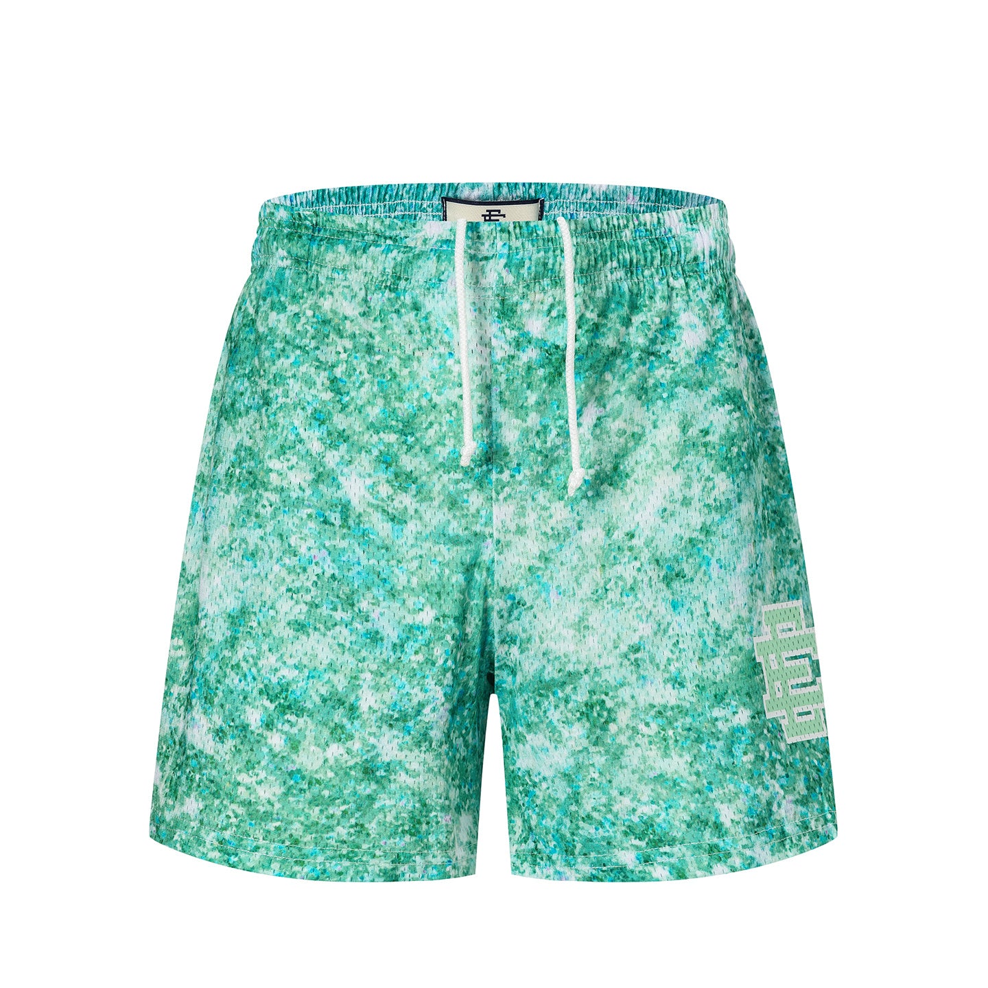 Aqua Green Streetwear Loose Fit Shorts  Casual Urban Style EES-09