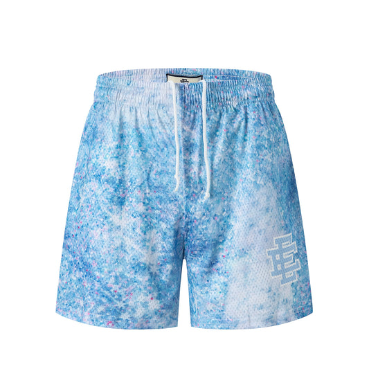 Blue Streetwear Shorts Quick Dry Loose Fit Breathable Elastic Waist Summer Casual Shorts EES-10