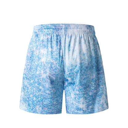 Blue Streetwear Shorts Quick Dry Loose Fit Breathable Elastic Waist Summer Casual Shorts EES-10