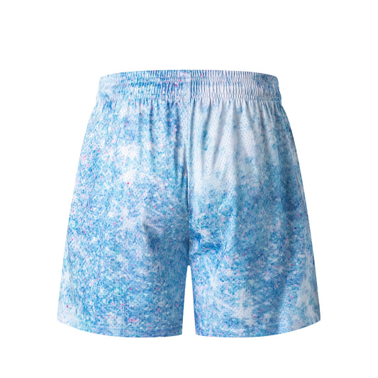 Blue Streetwear Shorts Quick Dry Loose Fit Breathable Elastic Waist Summer Casual Shorts EES-10