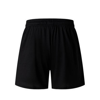 Black Streetwear Shorts Quick Dry Loose Fit Breathable Elastic Waist Summer Casual Shorts EES-11
