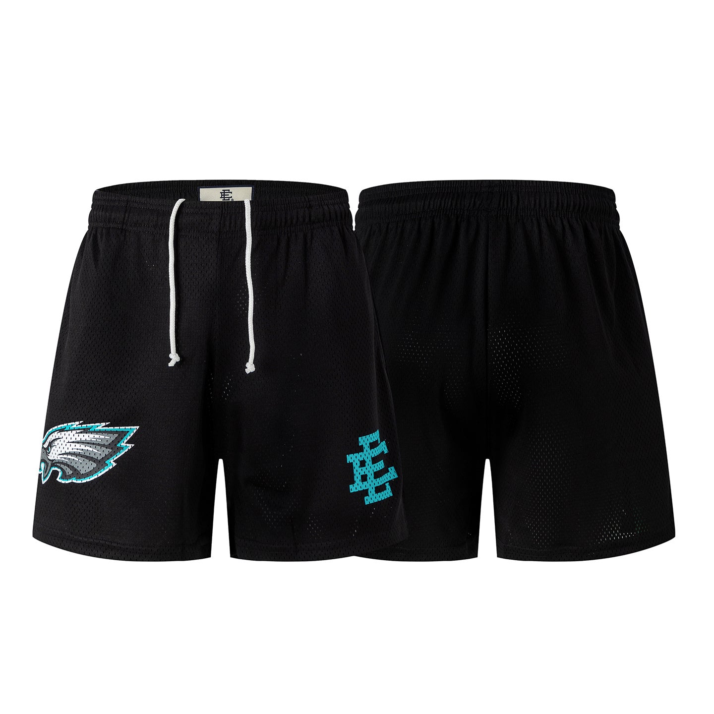 Black Streetwear Eagles Shorts Quick Dry Loose Fit Breathable Elastic Waist Summer Casual Shorts EES13