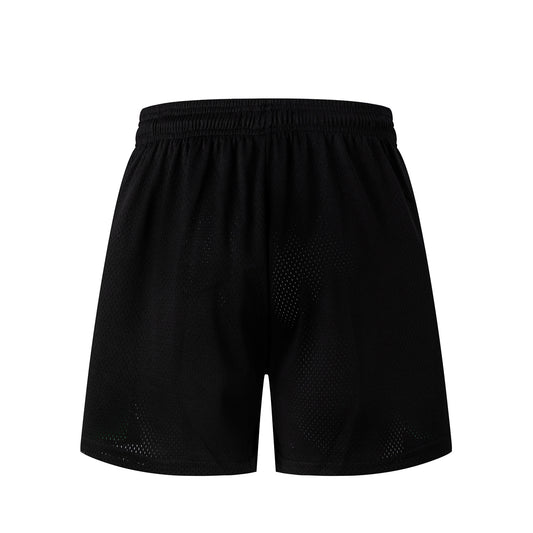 Black Streetwear bills Shorts Quick Dry Loose Fit Breathable Elastic Waist Summer Casual Shorts EES14