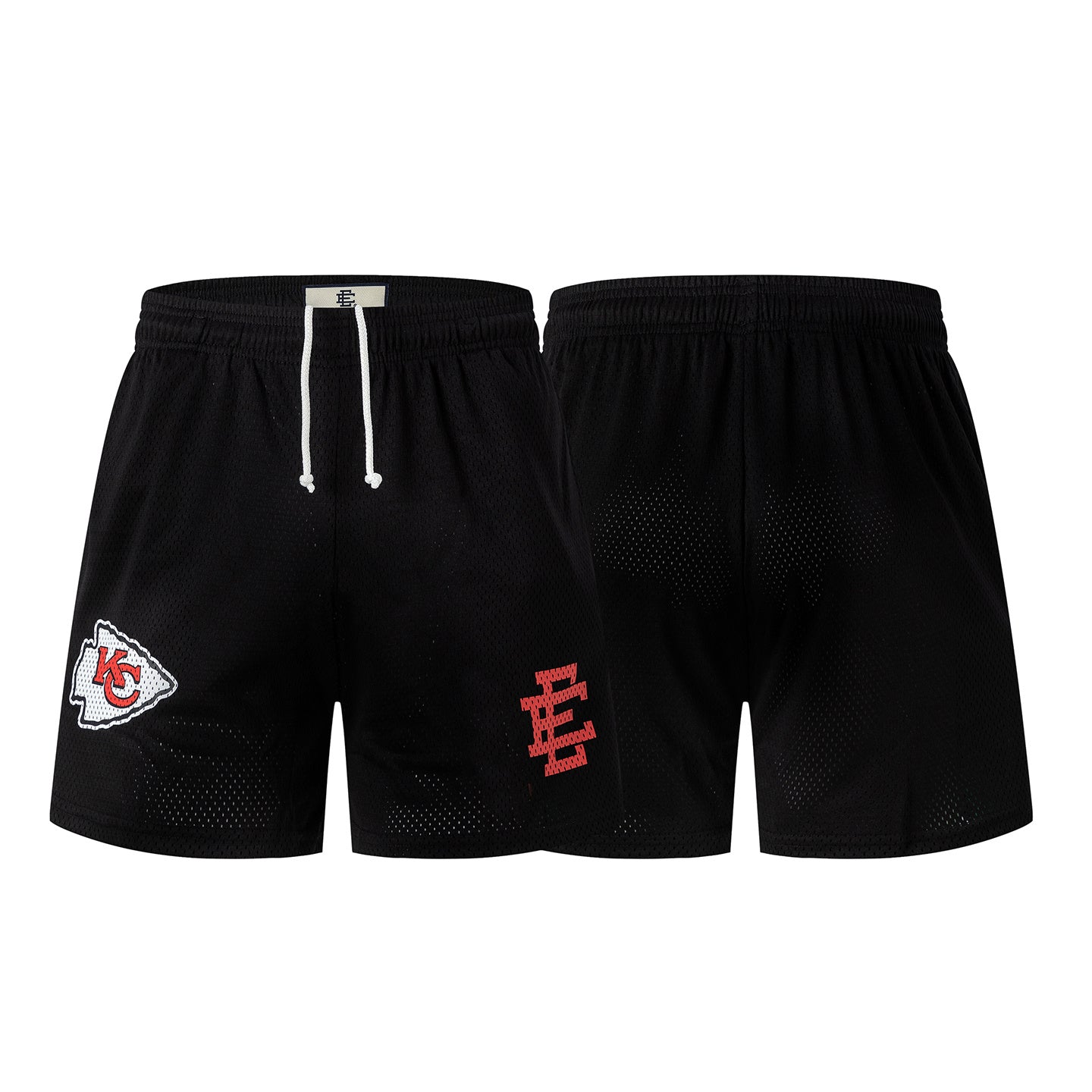 Black Streetwear Chiefs Shorts Quick Dry Loose Fit Breathable Elastic Waist Summer Casual Shorts EES15