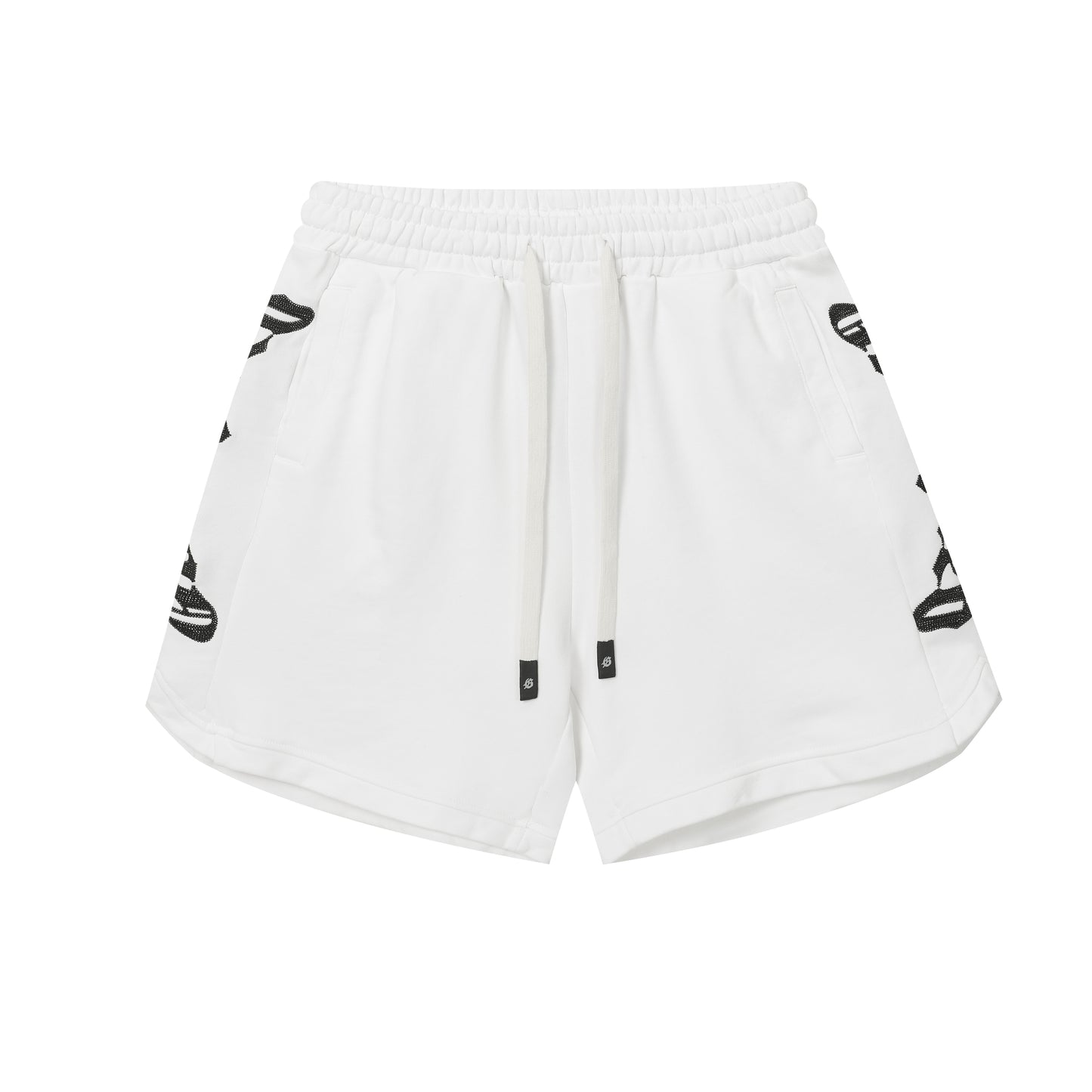 Vintage Street Style Washed Embroidered Letter Drawstring Shorts Loose Fit Unisex Streetwear Casual Shorts G0001