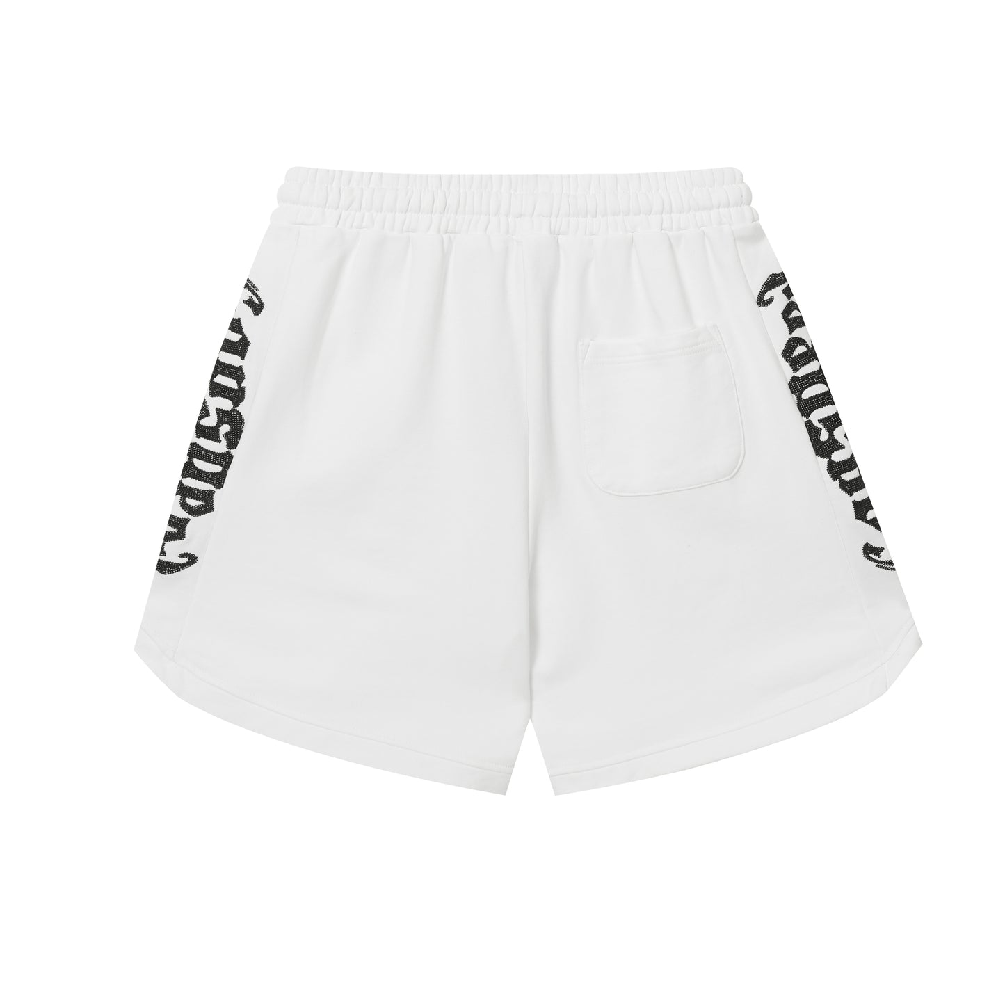 Vintage Street Style Washed Embroidered Letter Drawstring Shorts Loose Fit Unisex Streetwear Casual Shorts G0001