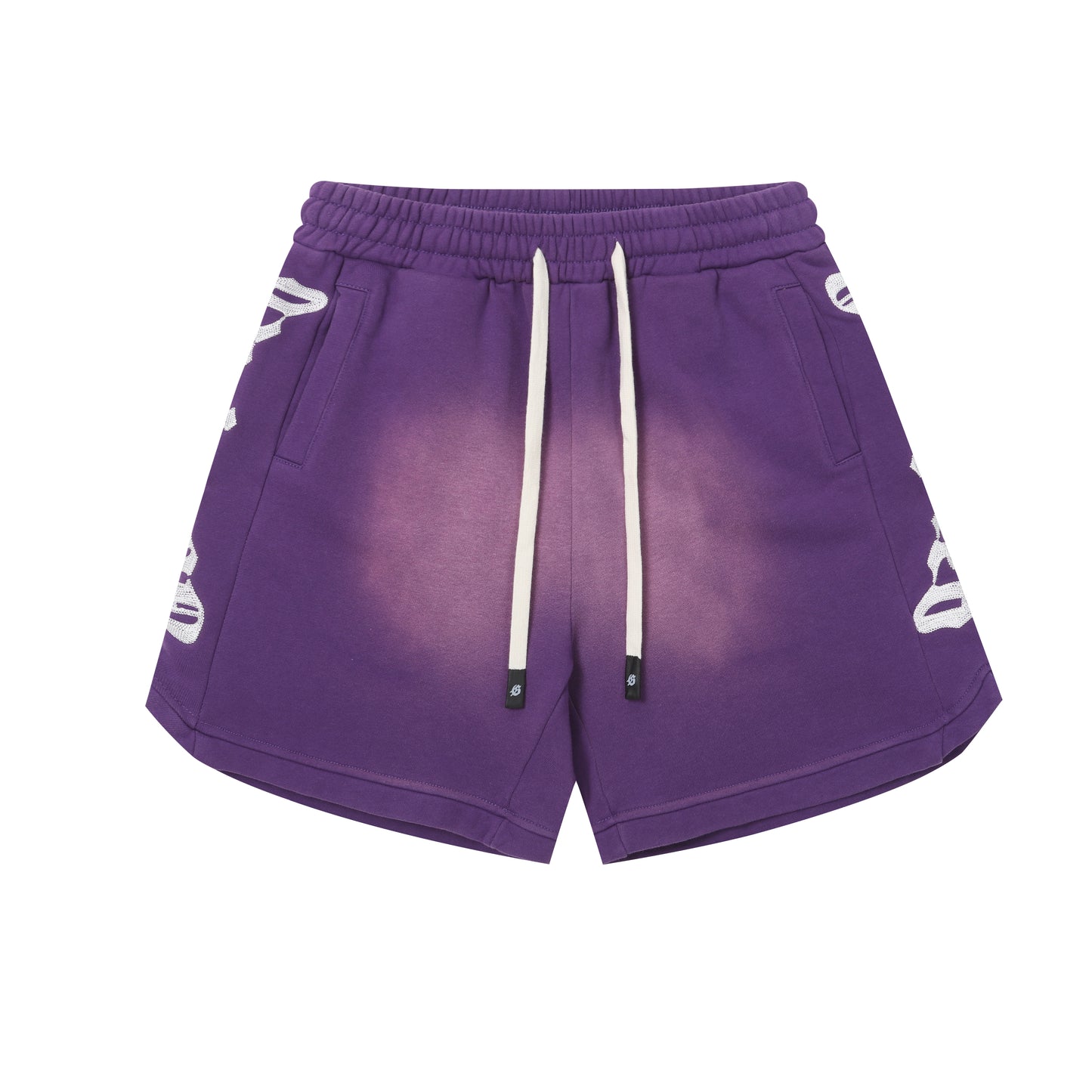 Vintage Street Style Washed Embroidered Letter Drawstring Shorts Loose Fit Unisex Streetwear Casual Shorts G0001
