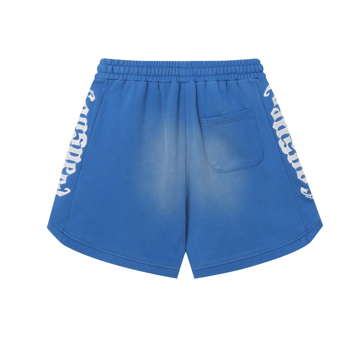 Vintage Street Style Washed Embroidered Letter Drawstring Shorts Loose Fit Unisex Streetwear Casual Shorts G0001
