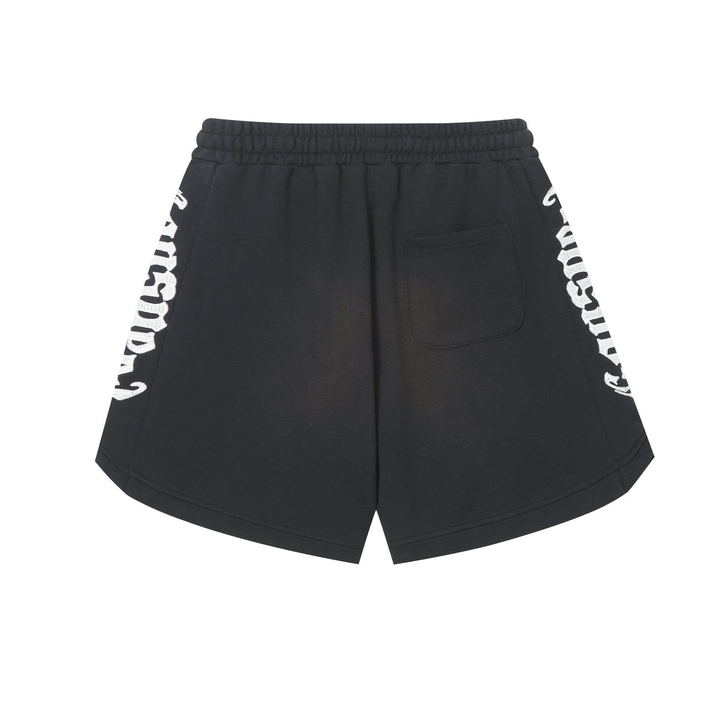 Vintage Street Style Washed Embroidered Letter Drawstring Shorts Loose Fit Unisex Streetwear Casual Shorts G0001