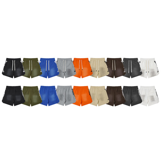 Washed Vintage Minimal Streetwear Cotton Pants Godspeed Embroidery 380G Spray Wash Distressed Logo S M L XL Multi Color G002