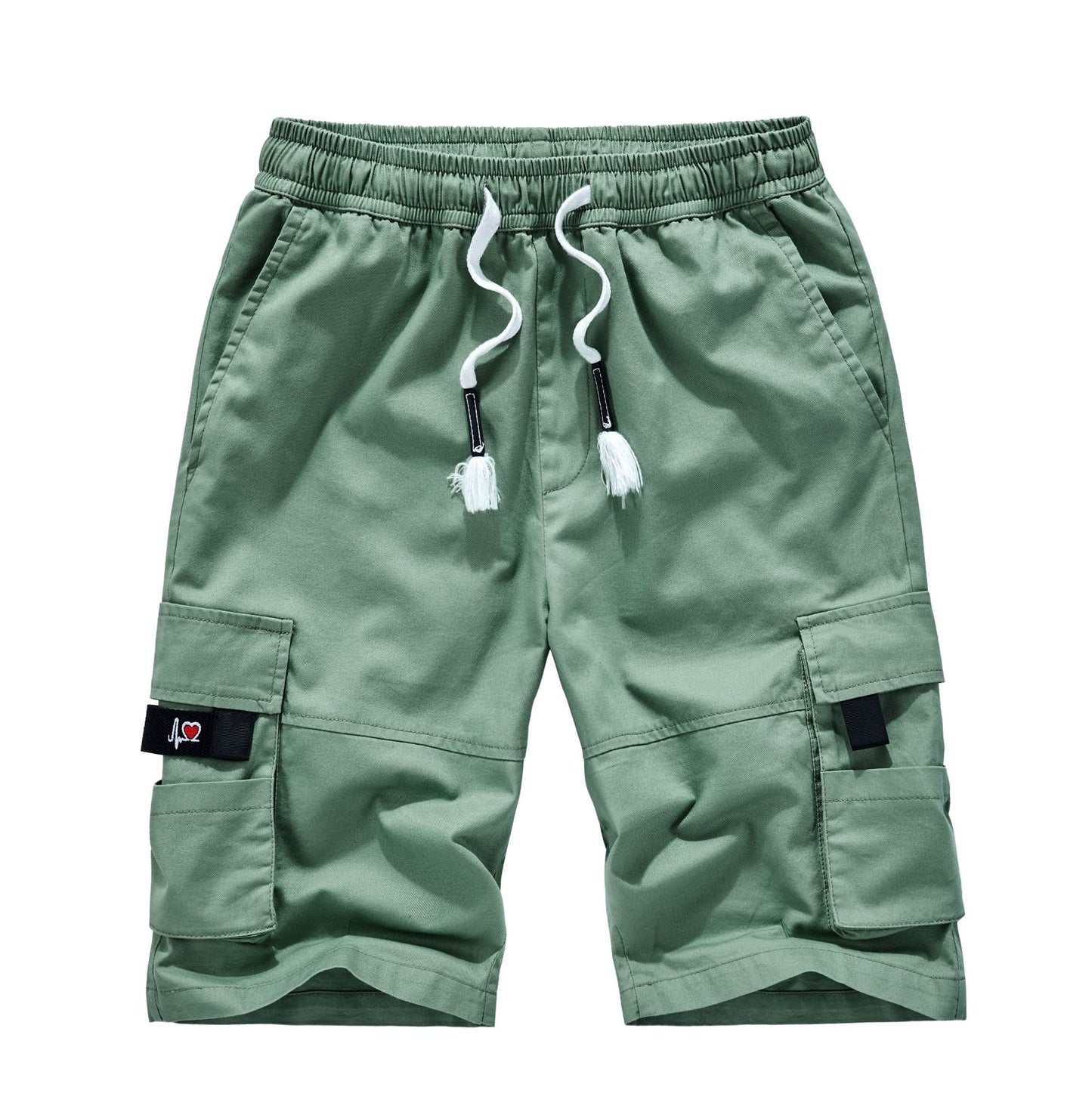 Summer men's tooling shorts loose large size men's pure cotton five-point pants multi-pocket casual pants