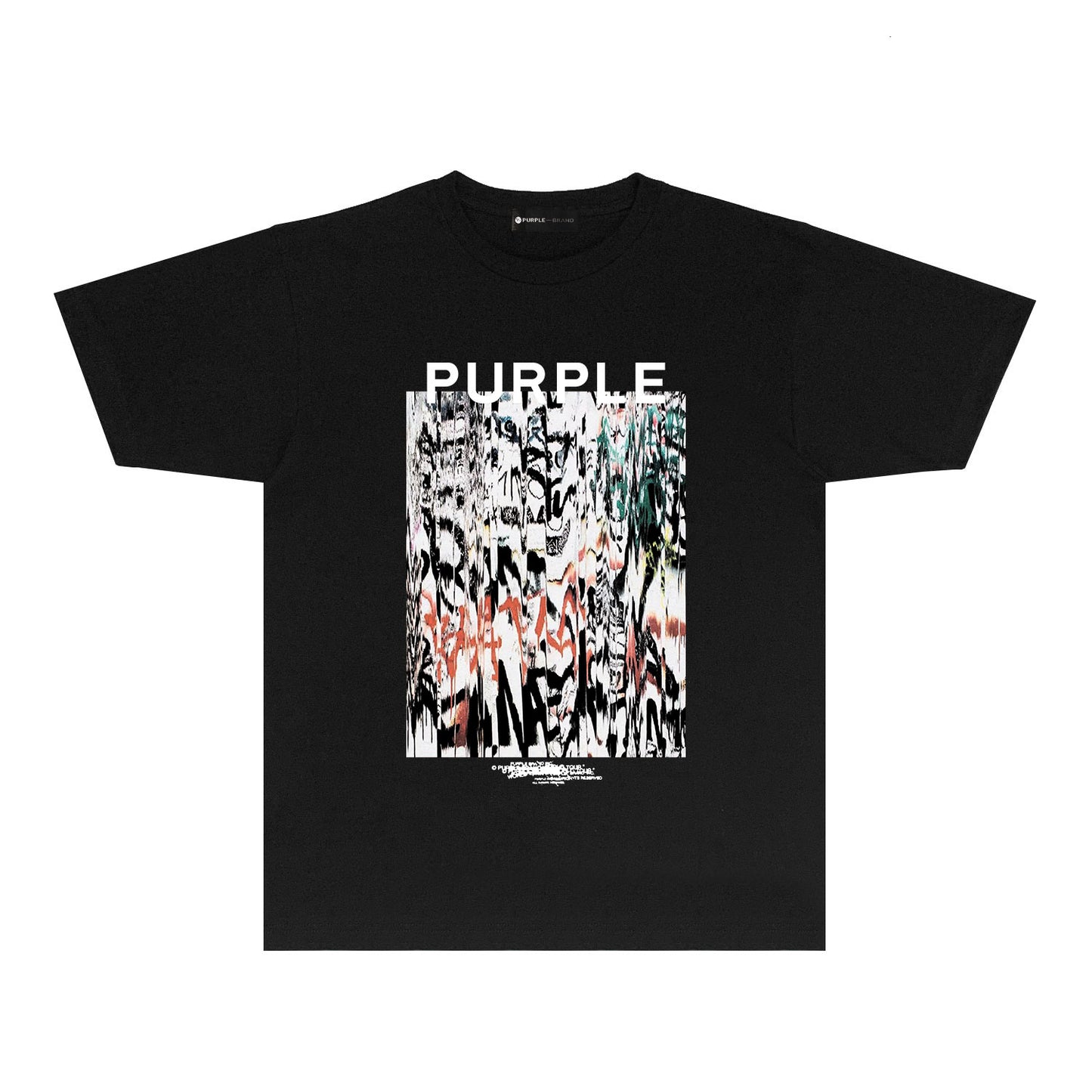 Purple Graffiti Graphic T Shirt Short Sleeve Streetwear Tee PUR004