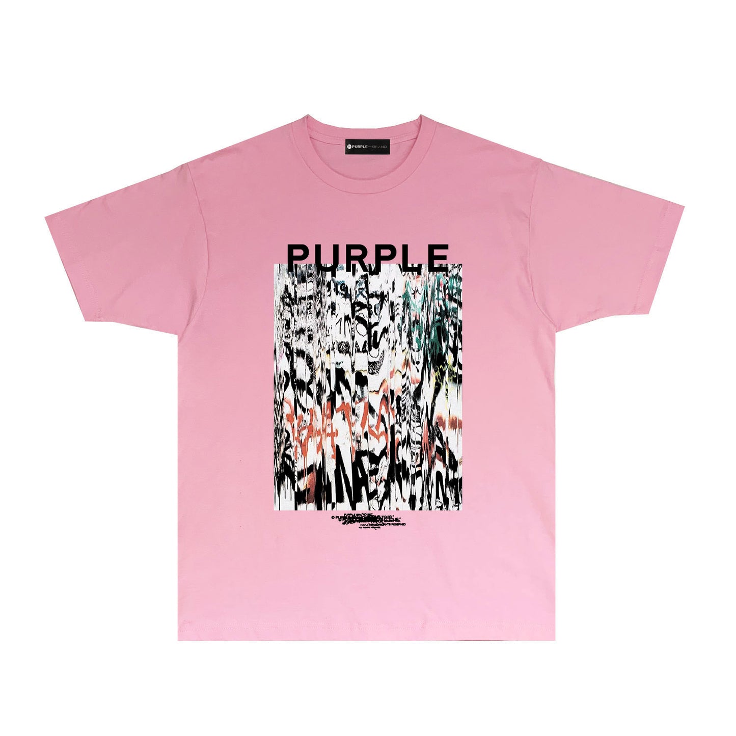 Purple Graffiti Graphic T Shirt Short Sleeve Streetwear Tee PUR004