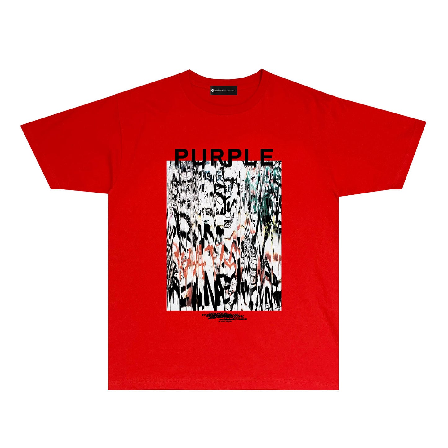 Purple Graffiti Graphic T Shirt Short Sleeve Streetwear Tee PUR004