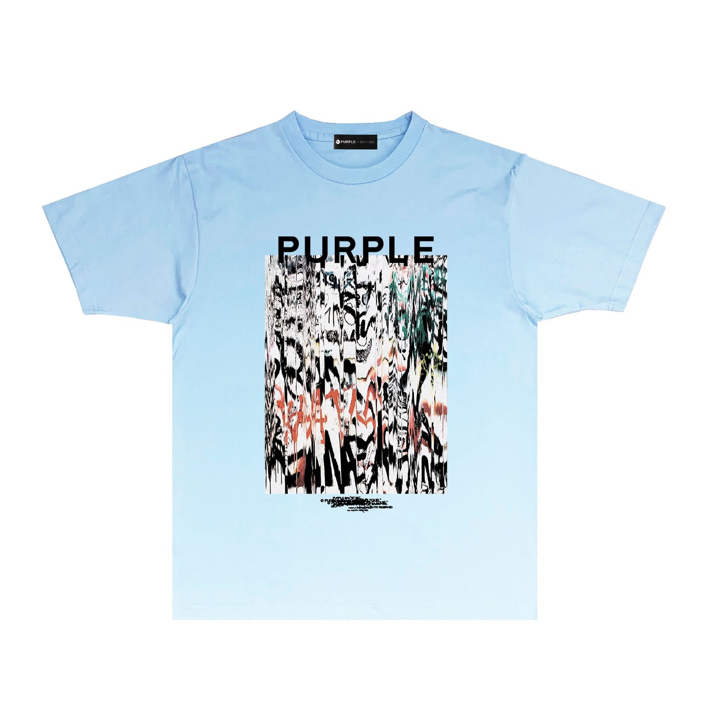 Purple Graffiti Graphic T Shirt Short Sleeve Streetwear Tee PUR004