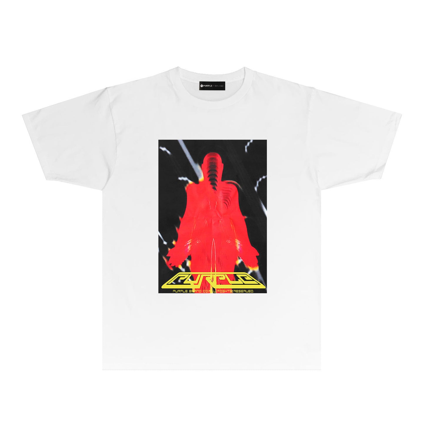 Purple Heat Reactive Character Graphic T Shirt Short Sleeve Streetwear Tee PUR005