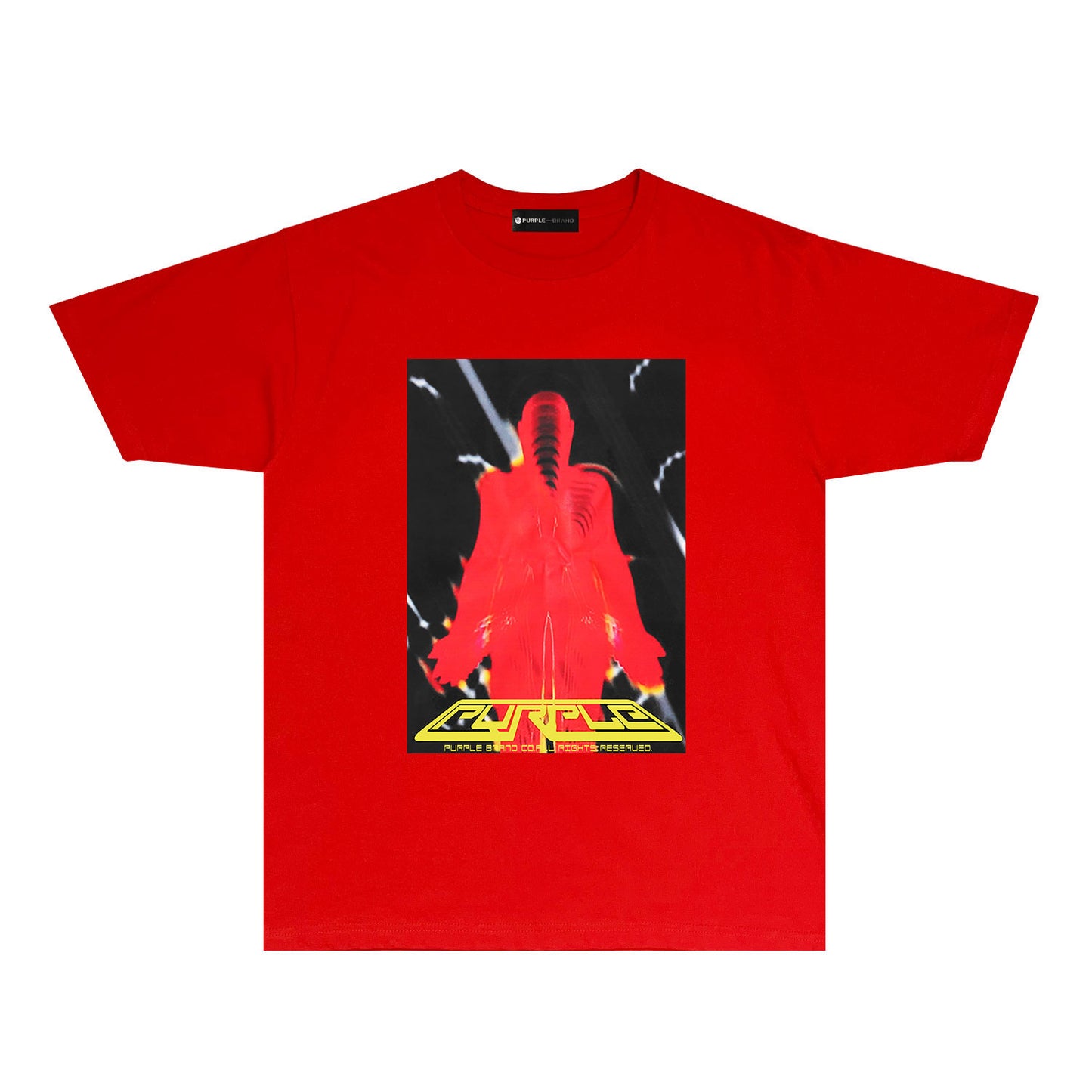 Purple Heat Reactive Character Graphic T Shirt Short Sleeve Streetwear Tee PUR005