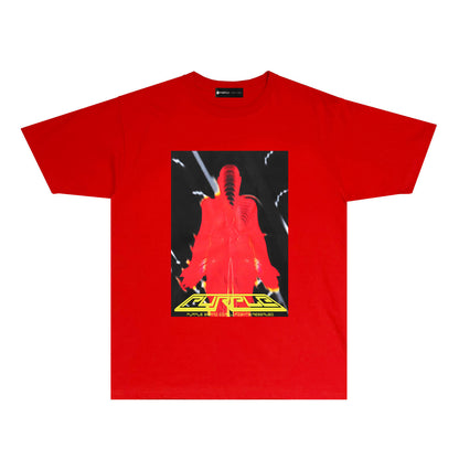 Purple Heat Reactive Character Graphic T Shirt Short Sleeve Streetwear Tee PUR005