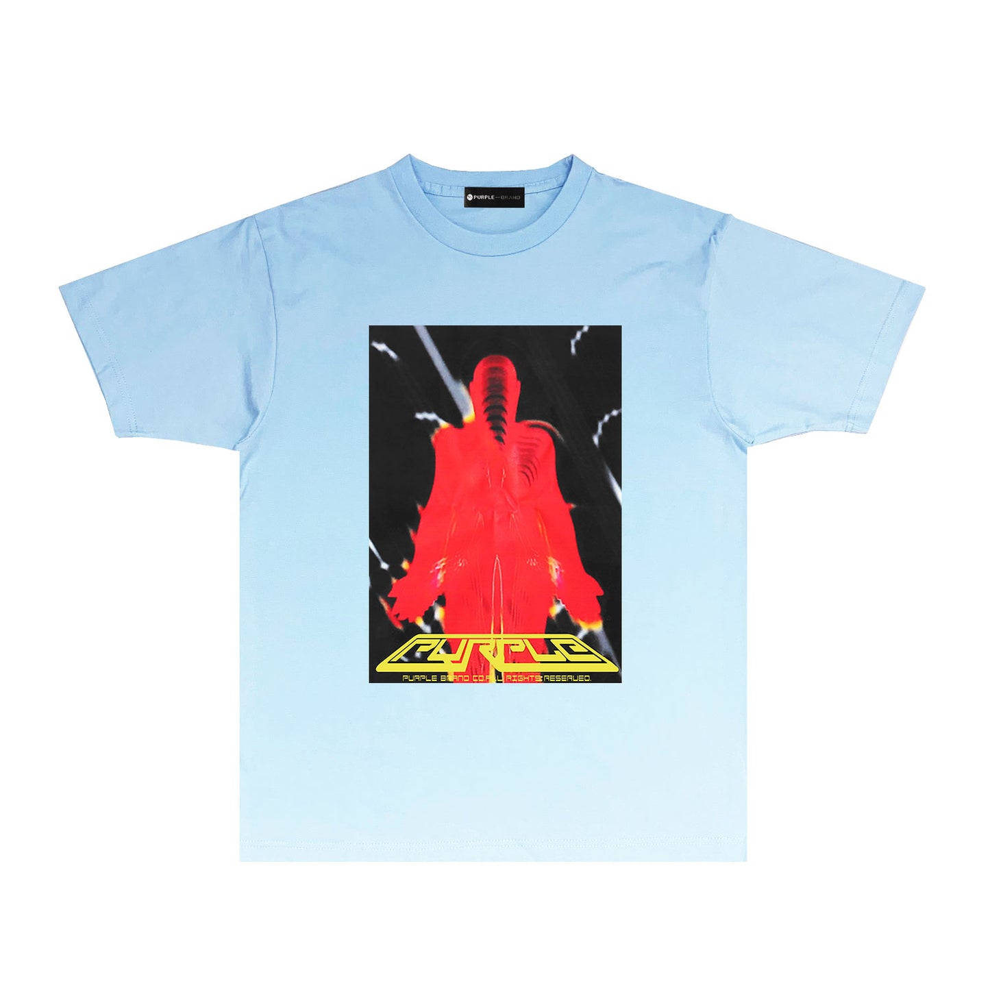 Purple Heat Reactive Character Graphic T Shirt Short Sleeve Streetwear Tee PUR005