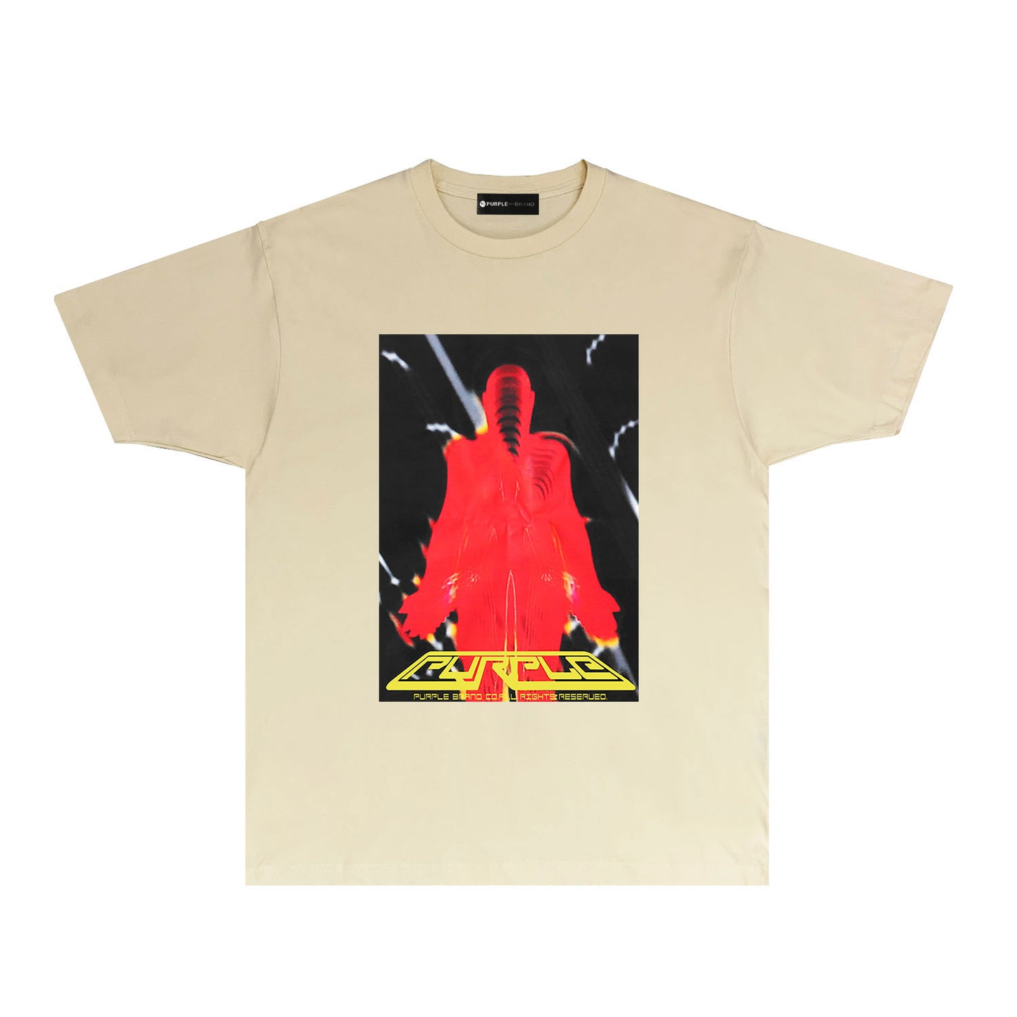 Purple Heat Reactive Character Graphic T Shirt Short Sleeve Streetwear Tee PUR005