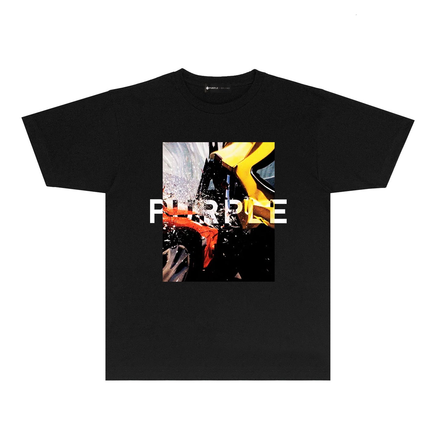 Purple Racing Tire Graphic T Shirt Short Sleeve Streetwear Tee PUR006