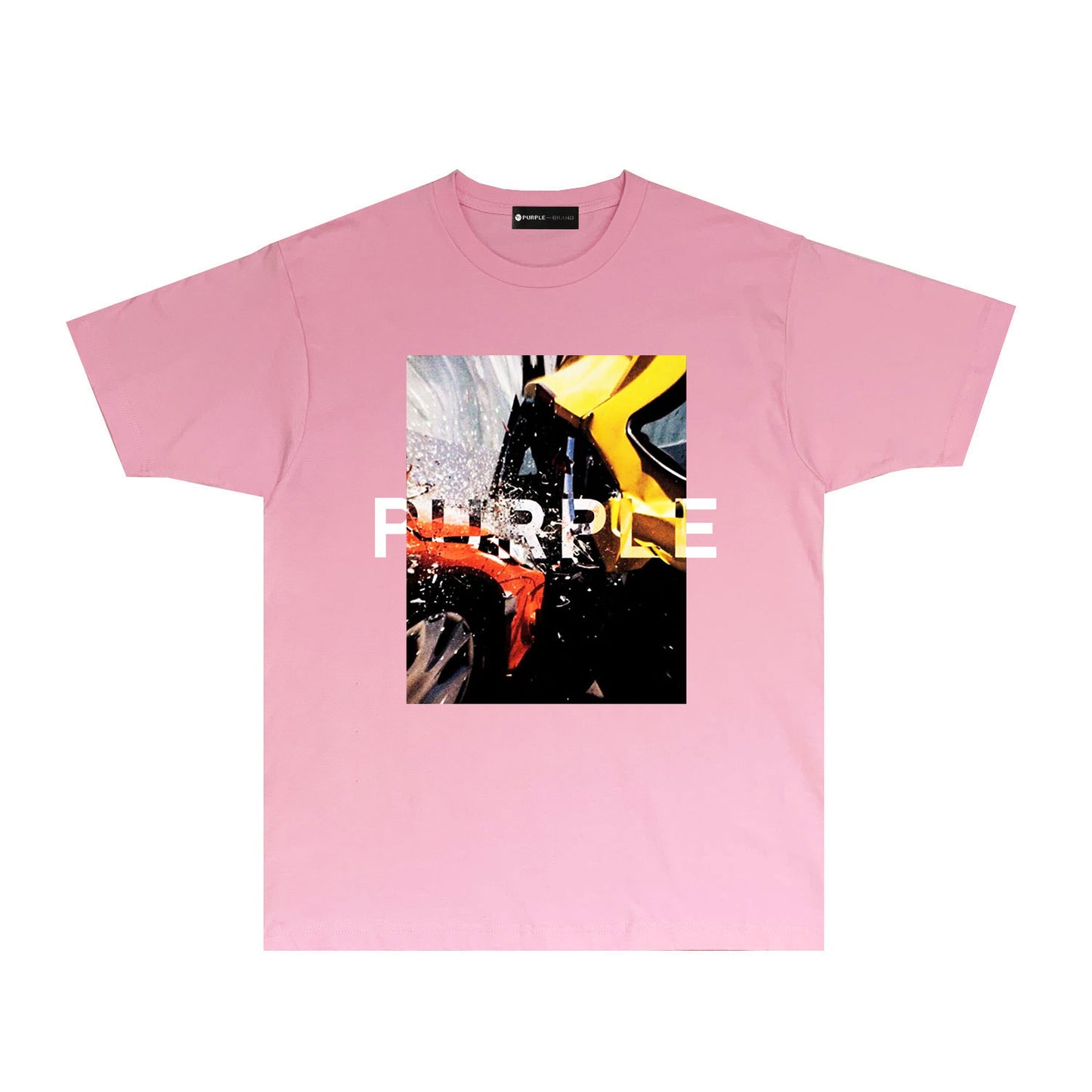 Purple Racing Tire Graphic T Shirt Short Sleeve Streetwear Tee PUR006
